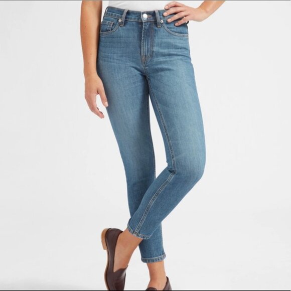 Everlane The High Rise Skinny Jean - 24 Ankle, Mid Blue, NWOT - Picture 1 of 9